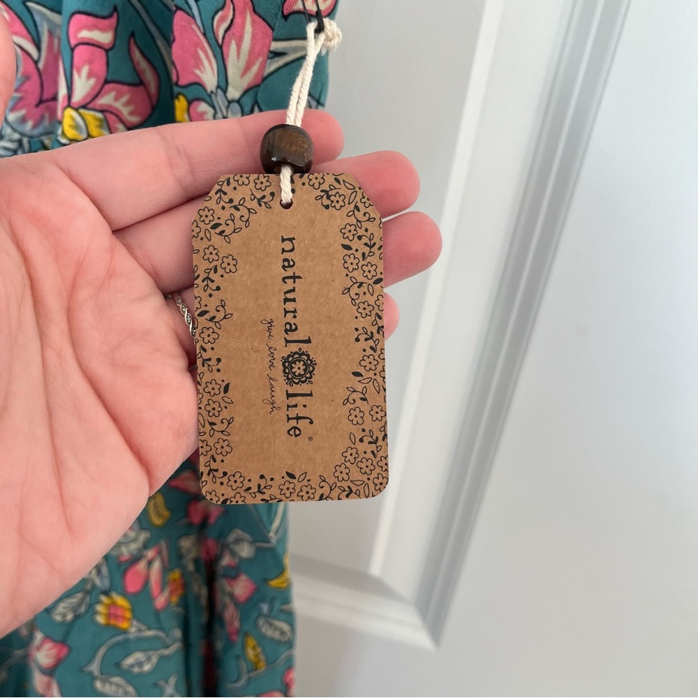 NATURAL LIFE Floral Maxi Dress - Blue and Pink - Picture 10 of 12